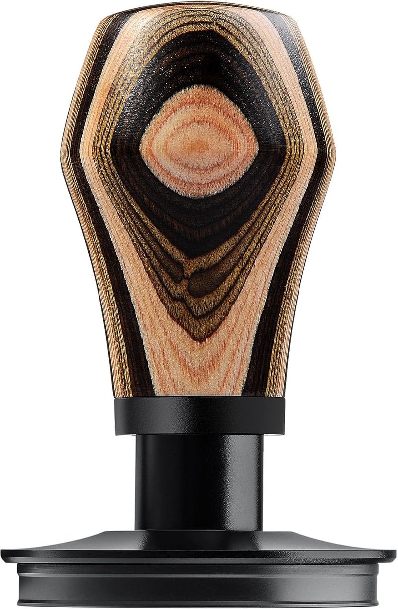Normcore 53.3mm Coffee Tamper V4, Spring Loaded Tamper with Titanium PVD Coating Ripple Base, Espresso Tamper Fits 54mm Breville Sage Portafilters, Colorful Wood Handle - Image 2